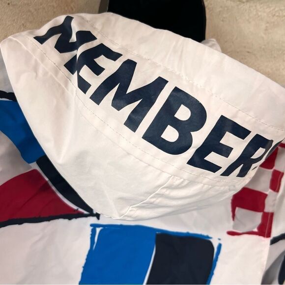 MEMBERS ONLY Flag Print Pullover Windbreaker Jacket - Picture 7 of 12
